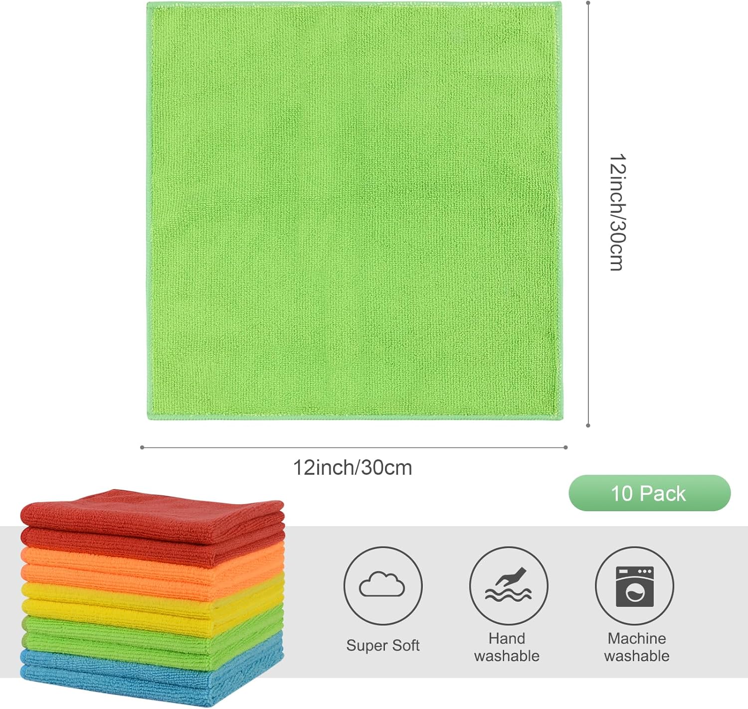 SINLAND Microfiber Dish Cloth for Washing Dishes Rags Best Kitchen Washcloth Cleaning Cloths 5
