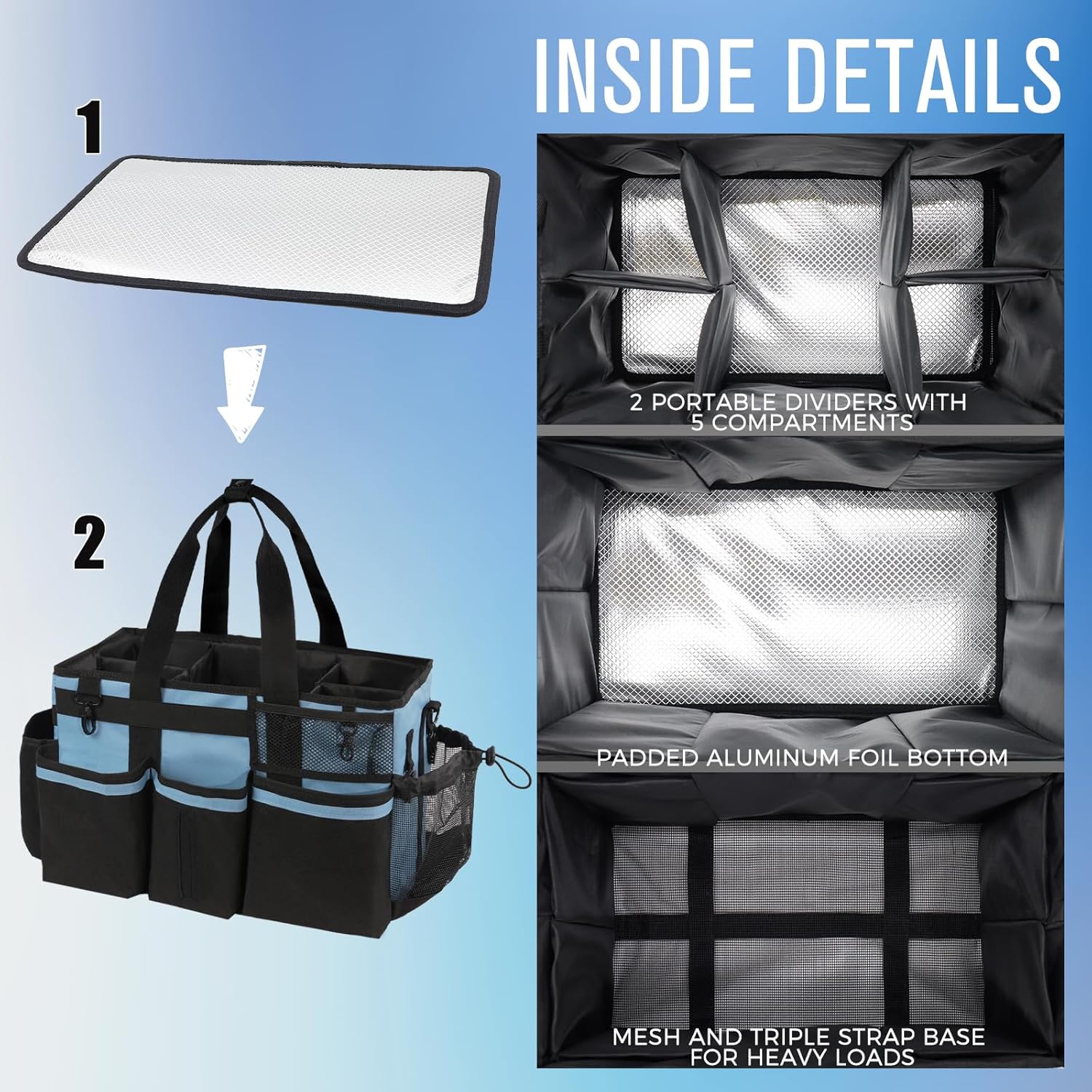 Wearable Cleaning Caddy, Cleaning Caddy Supplies Organizer with Handle & Shoulder Straps for