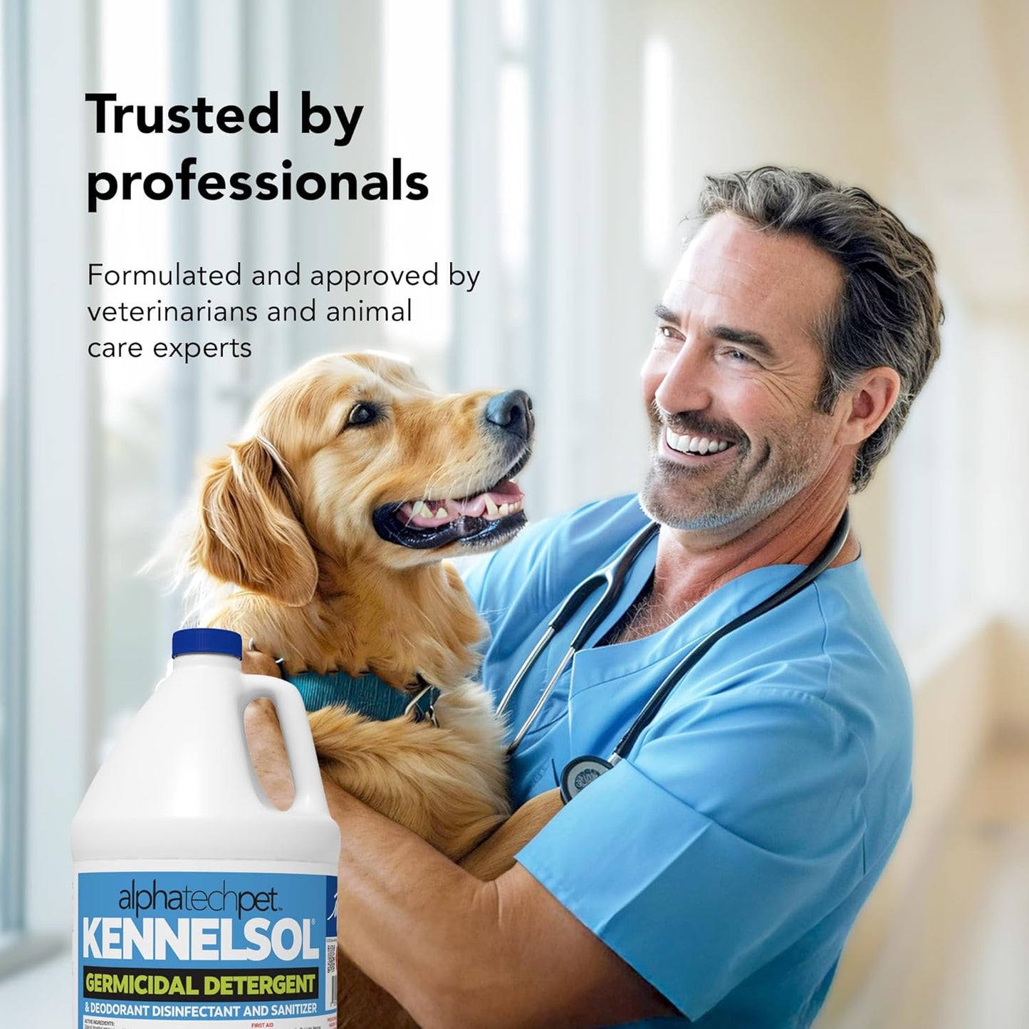 ATP KennelSol 1-Step Kennel Cleaner - 1 Gallon Liquid Disinfectant, Effective Against Bacteria and