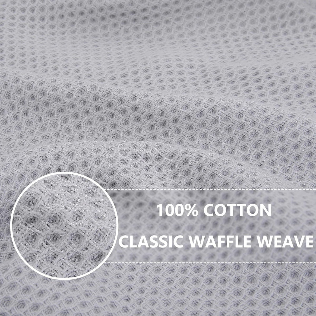 Homaxy 100% Cotton Waffle Weave Kitchen Dish Towels, Ultra Soft Absorbent Quick Drying Cleaning