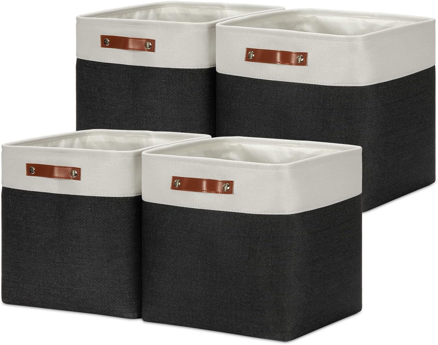 DULLEMELO Storage Baskets, 13 Inch Cube Storage Bins for Shelves Closet Nursery Toy Storage