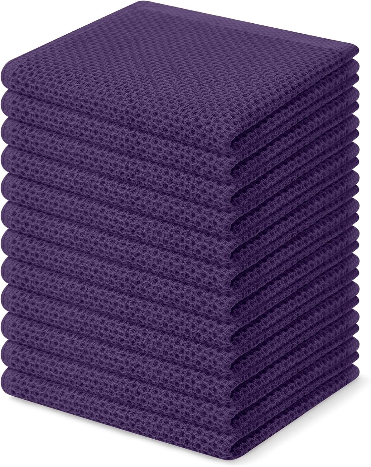 Homaxy 100% Cotton Waffle Weave Kitchen Dish Cloths, Ultra Soft Absorbent Quick Drying Dish Towels