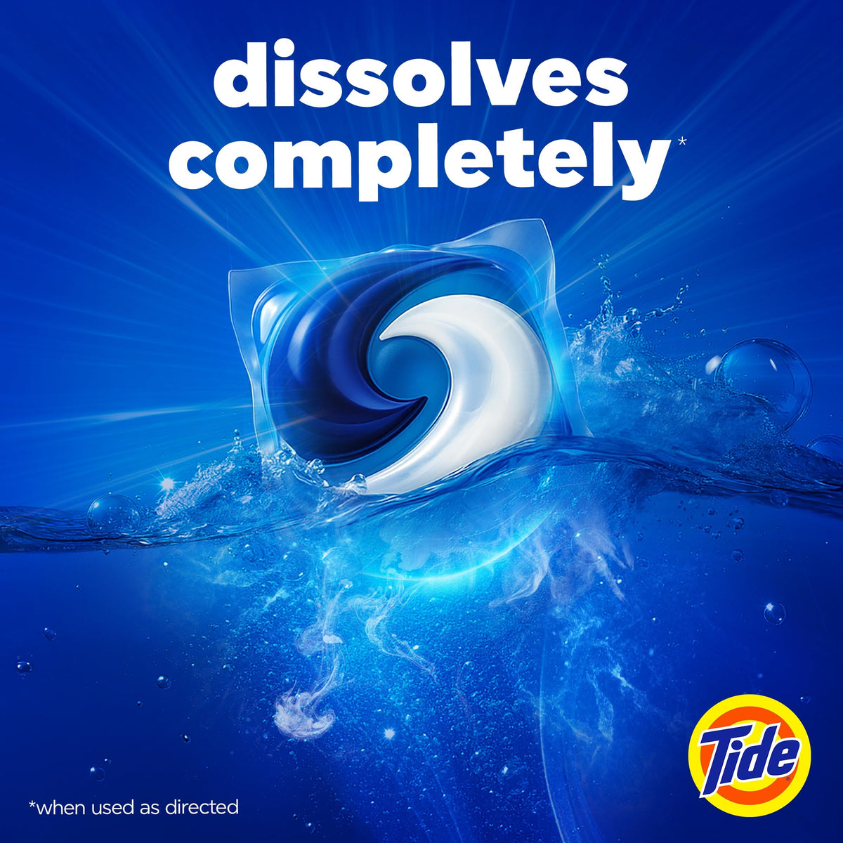 Tide Odor Defense + Oxi Laundry Detergent Pacs, Original Scent, 45 Count, Advanced Odor + Stain