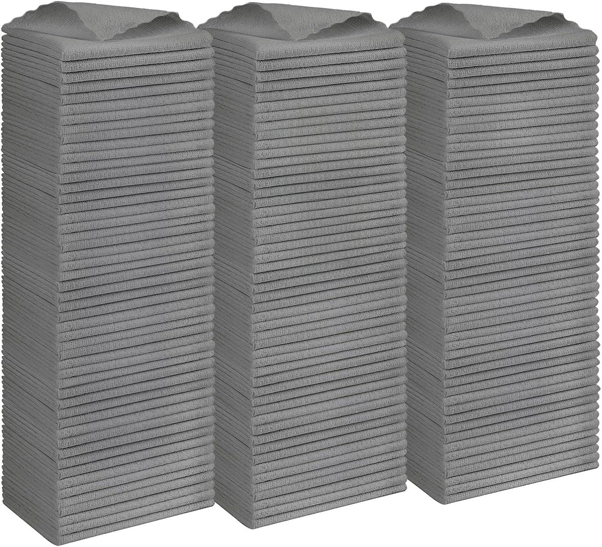 Orighty Grey Microfiber Cleaning Cloth, 150 Pack Highly Absorbent Cleaning Supplies, Lint Free