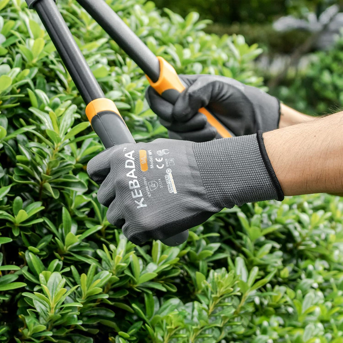 Kebada W1 Work Gloves for Men and Women, Touchscreen PU Coated Gloves with Grip, 50 Pairs Bulk