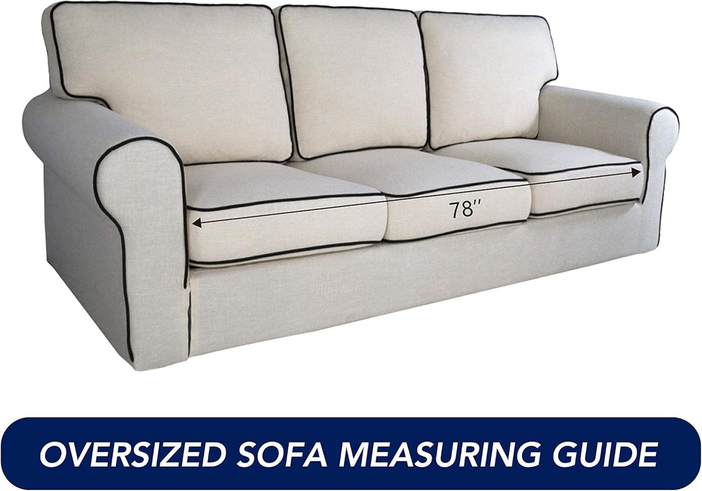 PureFit Reversible Quilted Sofa Cover, Water Resistant Slipcover Furniture Protector, Washable