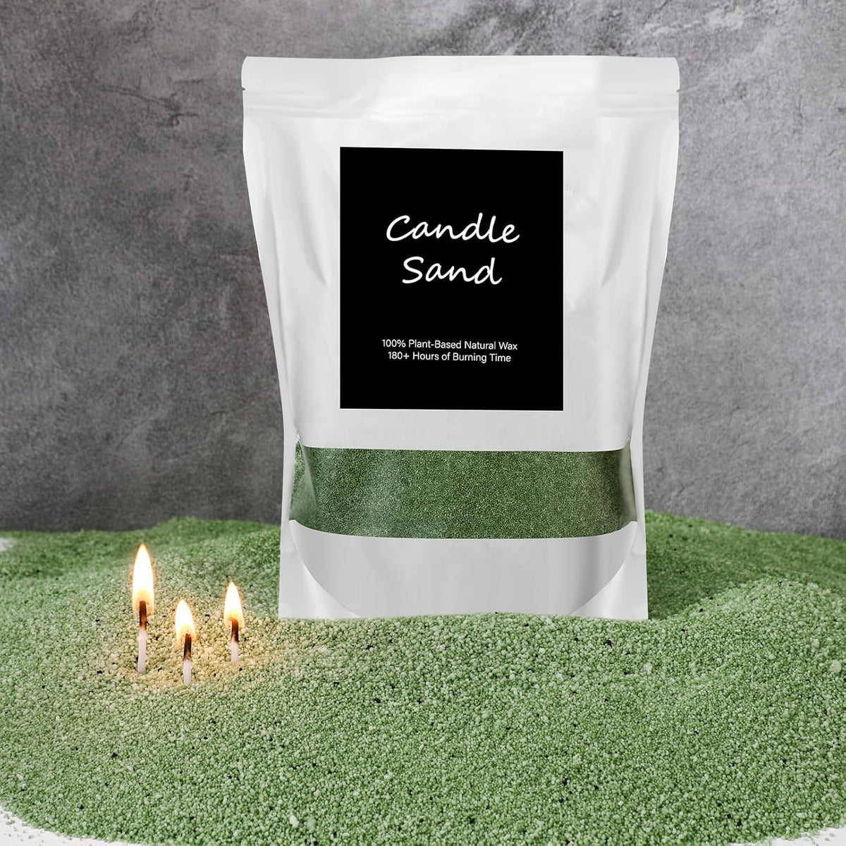 MTLEE Candle Sand 3.3 lb DIY Pearled Candle Making Kit Included 20 Pcs Wicks and Refillable Beaded