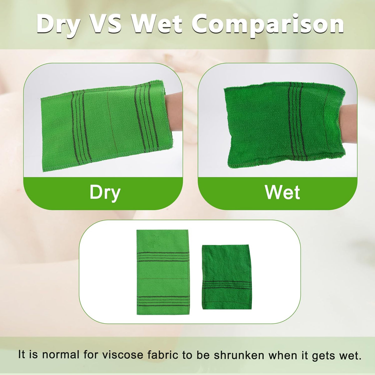 15 Pcs Korean Exfoliating Mitt, 9*5.5 in Gentle Exfoliating Korean Scrub Mitt, Large Korean