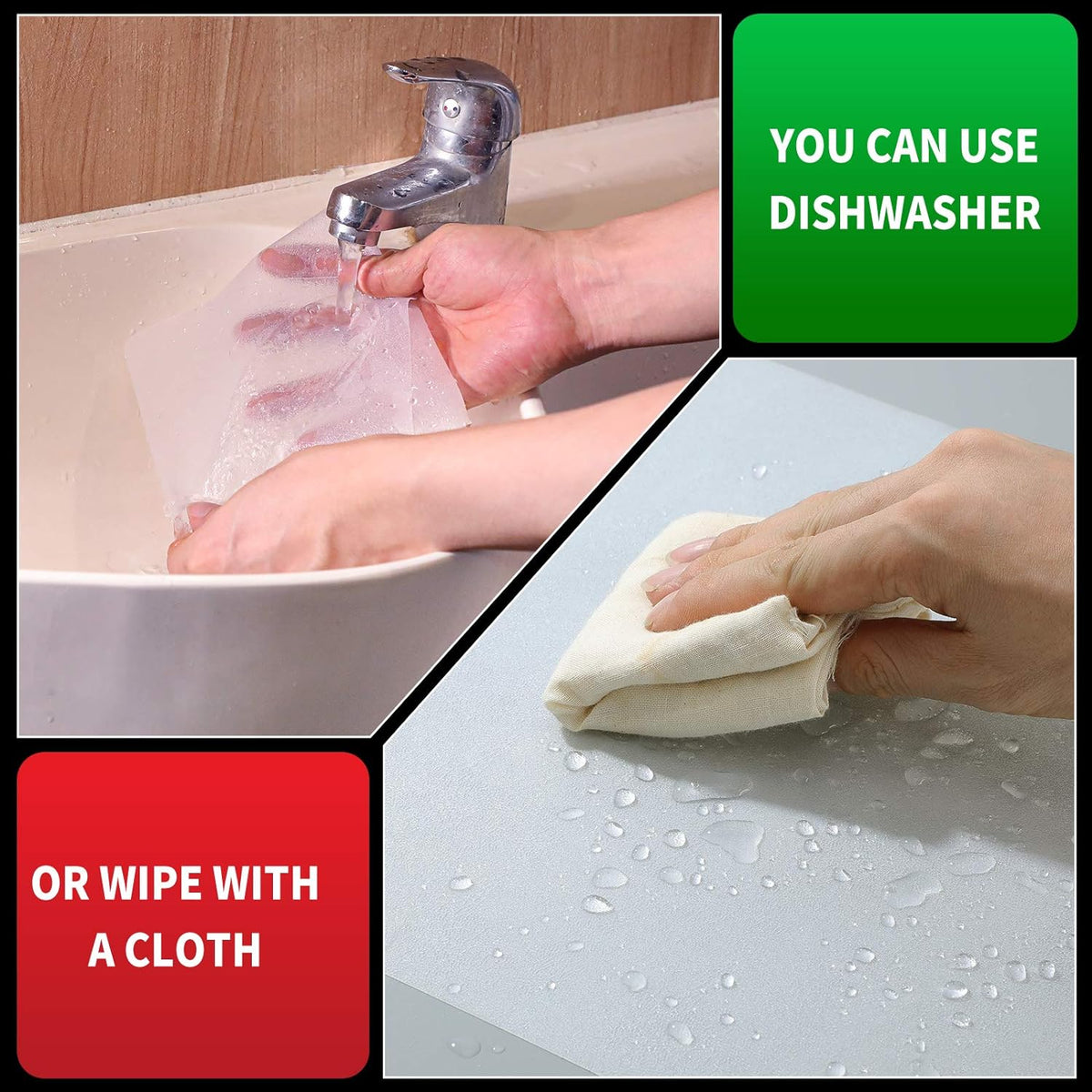 Shelf Liner Silicone Shelf Liners for Kitchen Cabinets Non-Adhesive Non-Slip Waterproof Cabinet