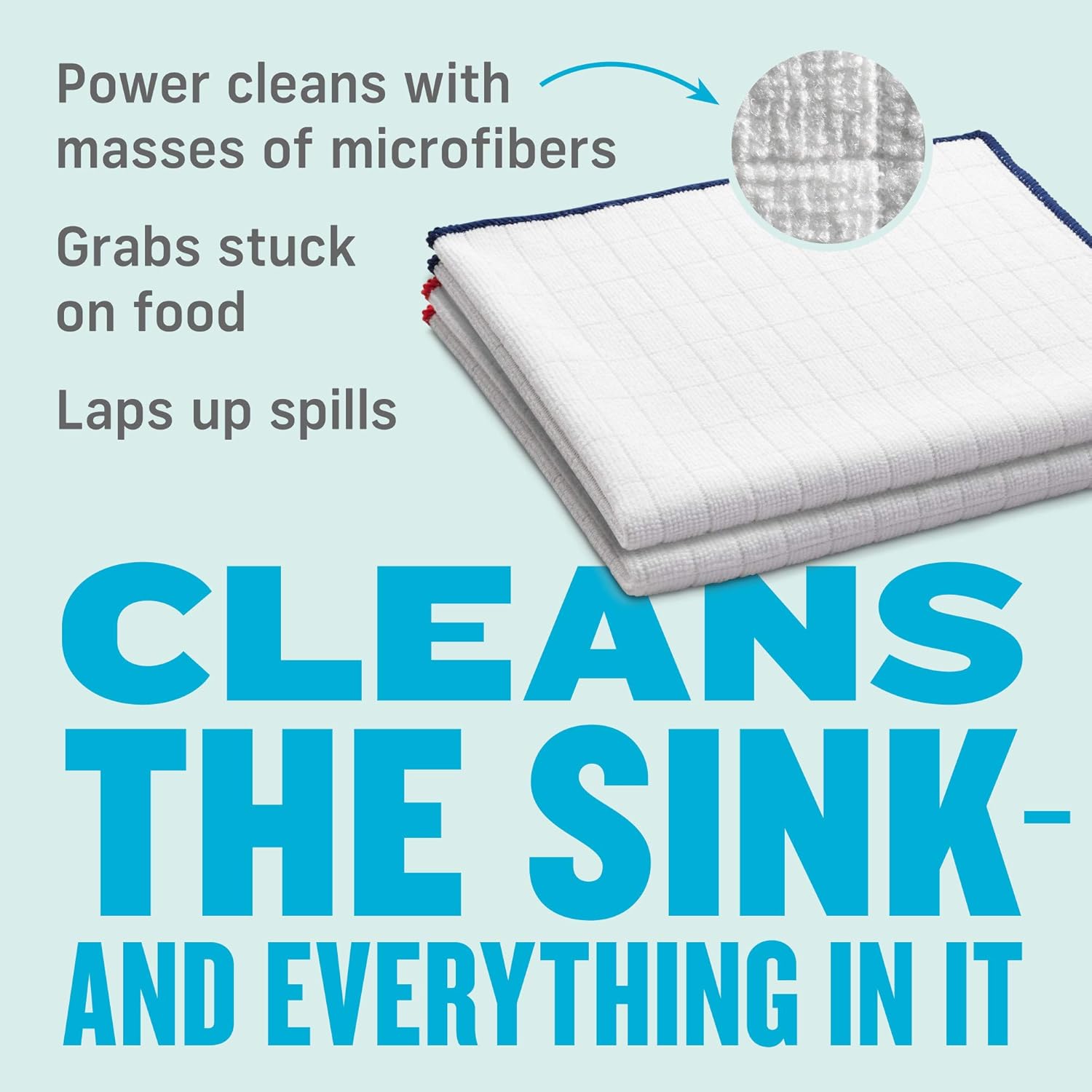 E-Cloth Wash & Wipe Dish Cloth, Microfiber Cleaning Cloth Reusable Paper Towel Alternative Cloths