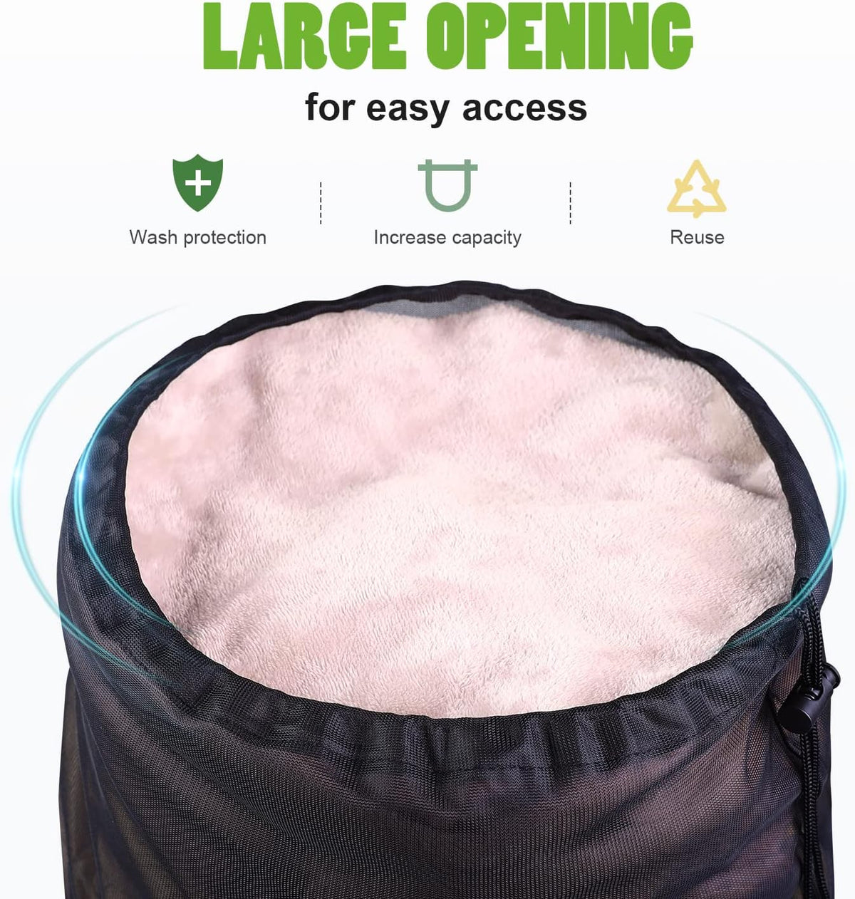 OTraki 20x24 inch Mesh Laundry Bags 2 Pack Fine Mesh Heavy Duty Drawstring Bag Washable Medium Toy