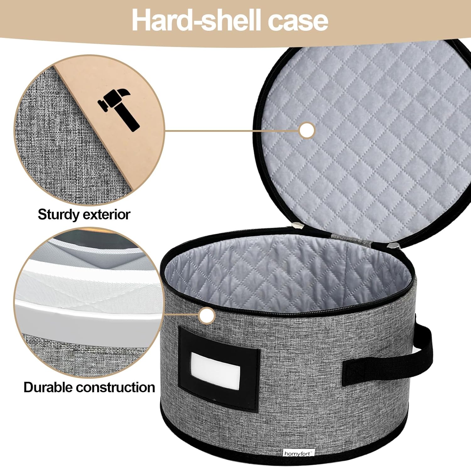homyfort China Storage Containers, Hard Shell for Plates, Moving Boxes for Dishes, Cups, Mugs