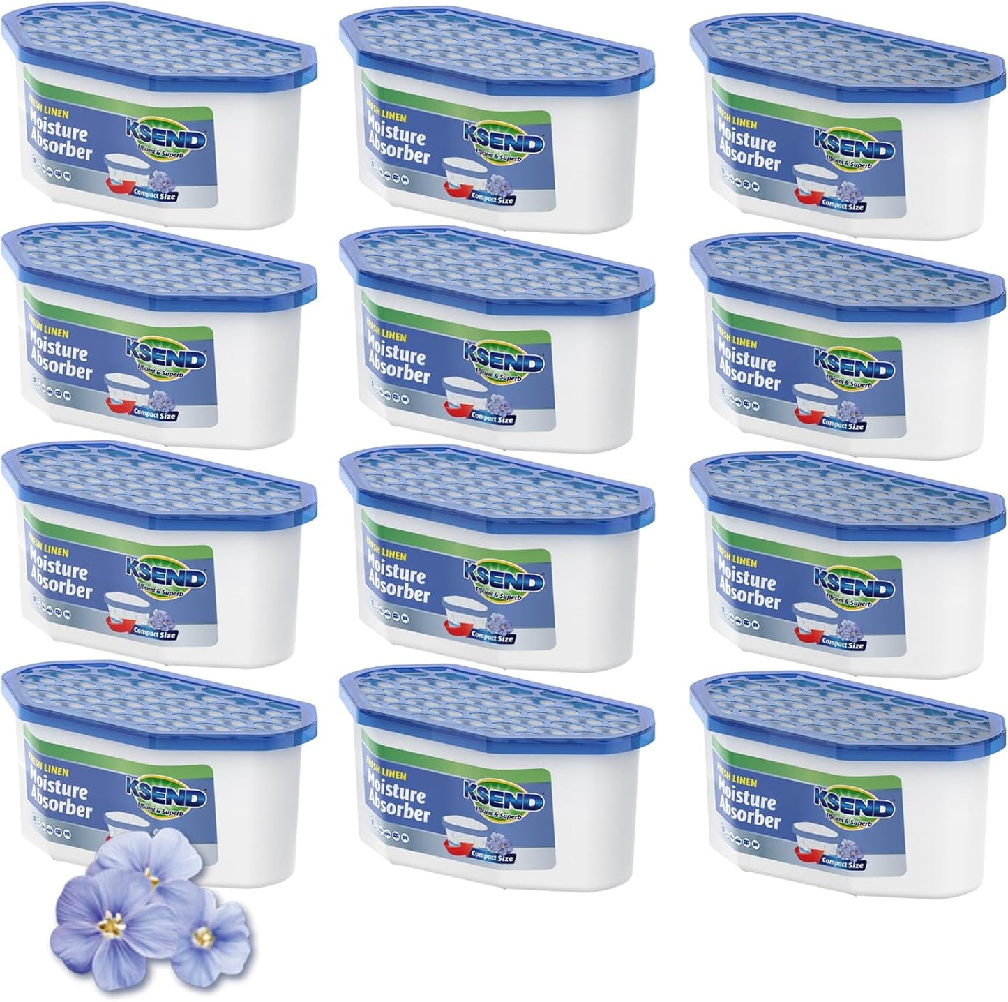 Moisture Absorbers, 12 Pack, Compact Dehumidifier for Closet, Efficient Humidity Absorber Boxes