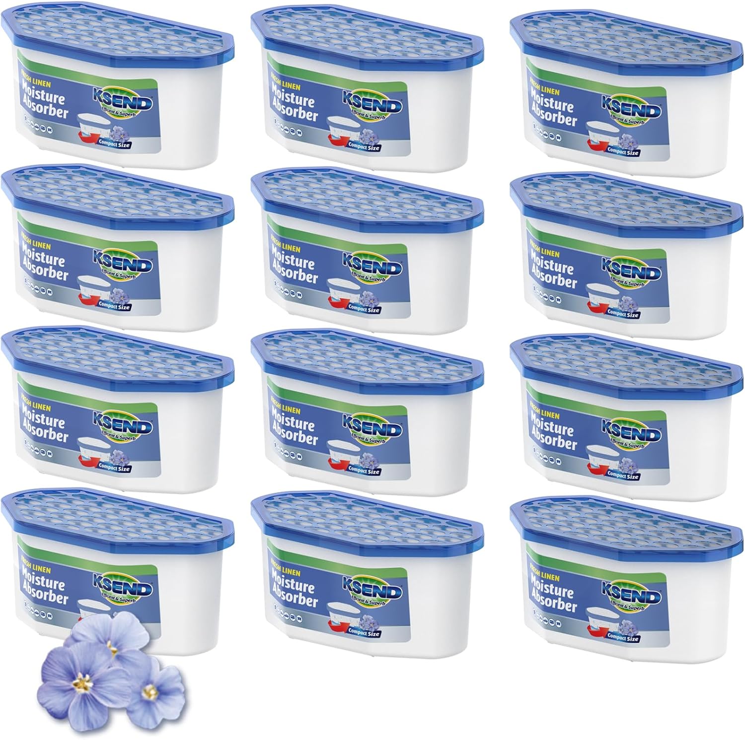 Moisture Absorbers, 12 Pack, Compact Dehumidifier for Closet, Efficient Humidity Absorber Boxes