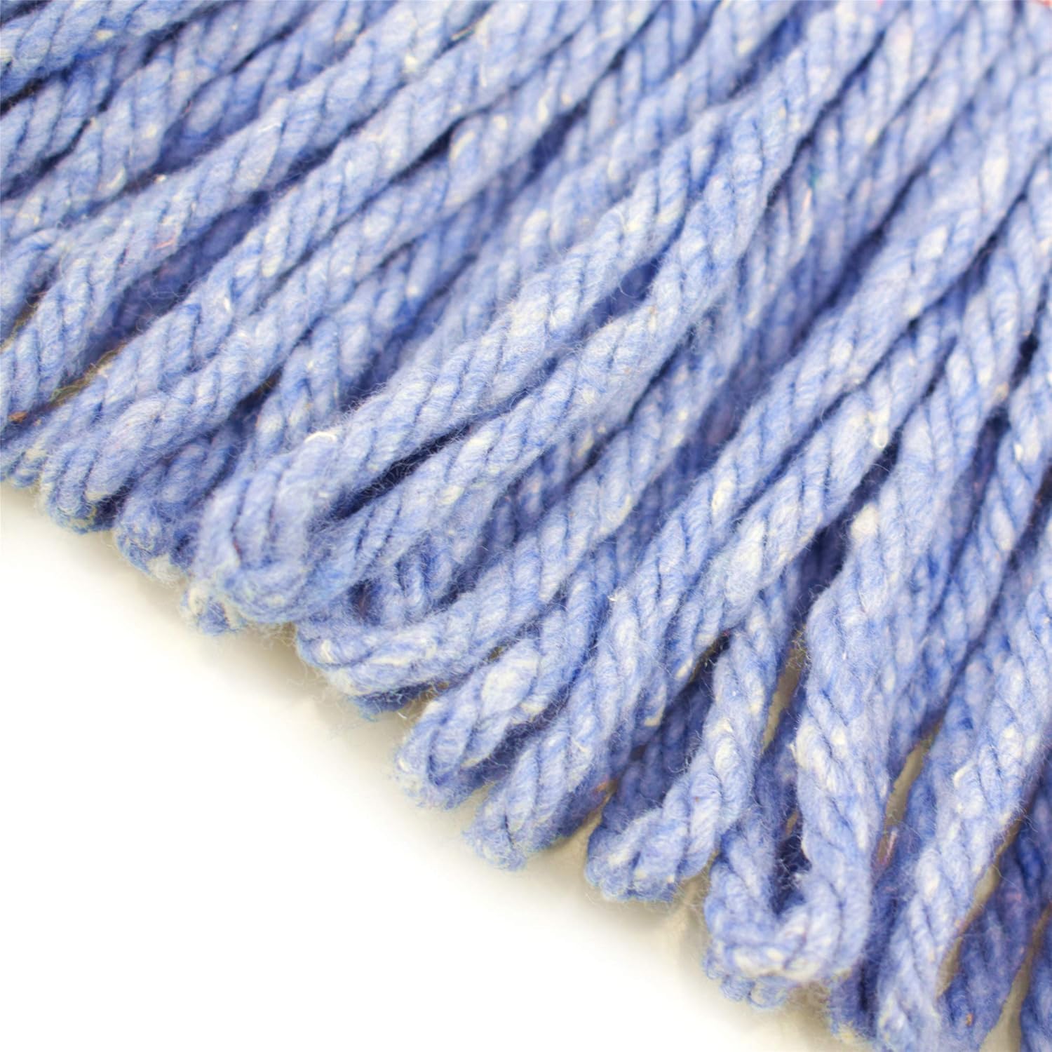 Mop Head Replacement Commercial Heavy Duty String Blue Wet Mop Heads for 3 Typs Commercial Mop