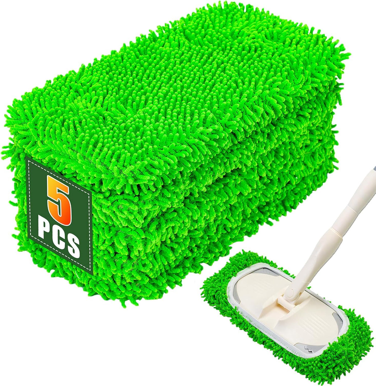 5 Pack Wet Mop Pads Refills for Swiffer Sweeper Mop Microfiber Reusable Replacement Mopping Pad for