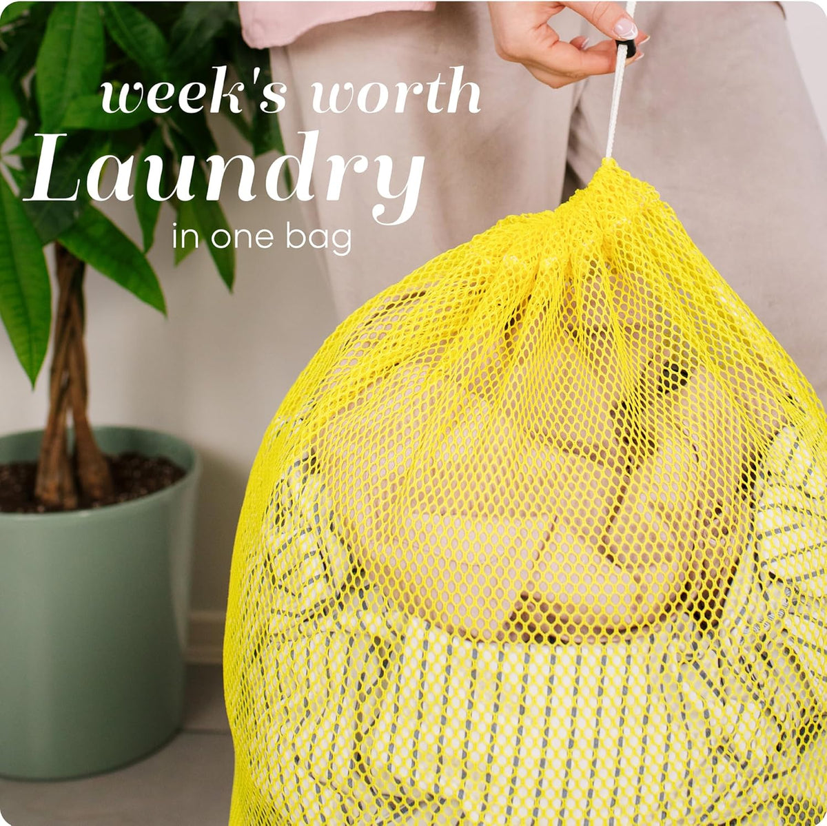 Handy Laundry Mesh XL Laundry Bags - Durable, Machine Washable with Secure Drawstring Closure