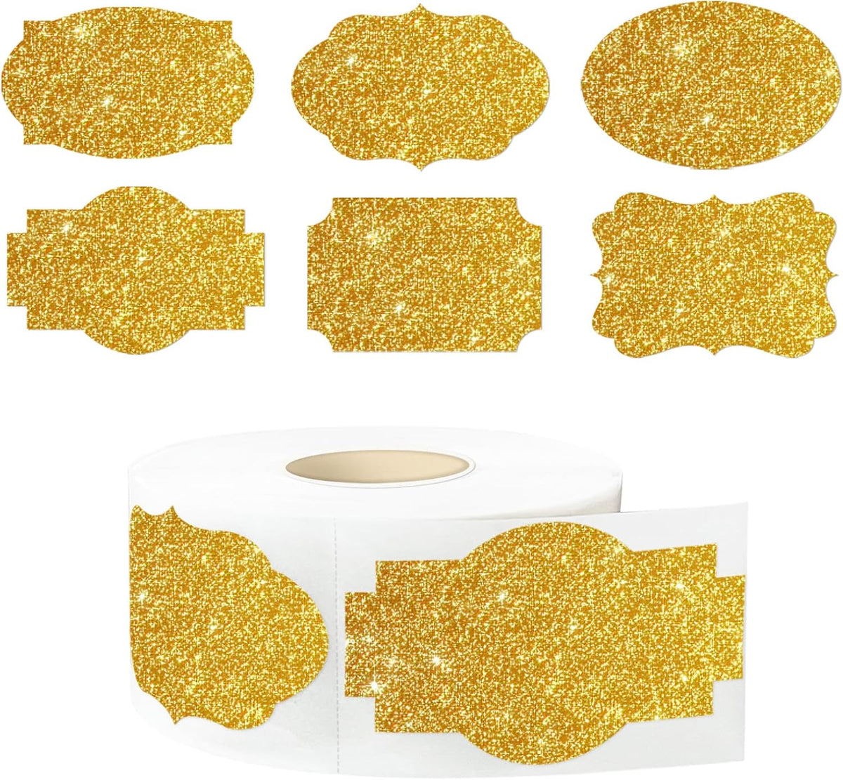 350 PCS Gift Tags Stickers Name Labels Stickers,2" x 1.2" Fancy Shape Stickers Self-Adhesive