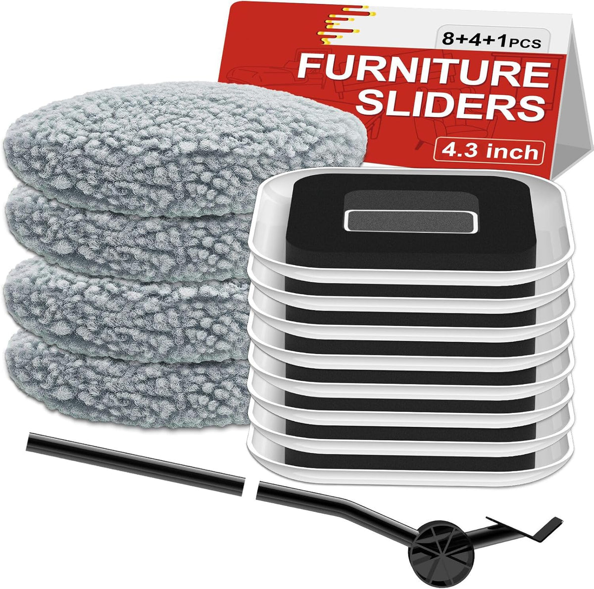 New Upgrade Furniture Sliders, Multi-Surface 3-in-1 Furniture Movers Sliders, Heavy Moving Pads