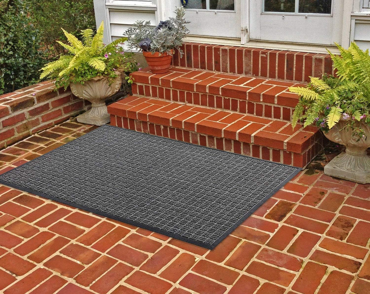 Kempf Water Retainer Entrance Mat, Indoor Outdoor Rubber Rug, Moisture Trapping, Absorbent Mat, 18