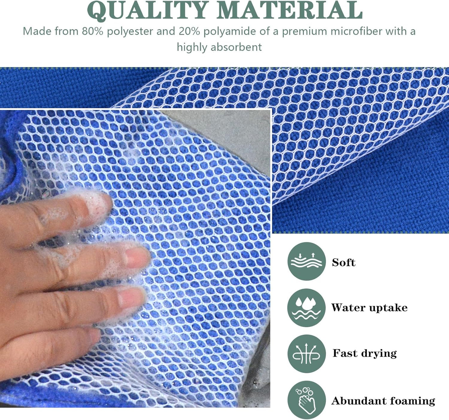 SINLAND Absorbent Microfiber Dish Cloths for Washing Dishes Best Kitchen Cloths Cleaning Cloths