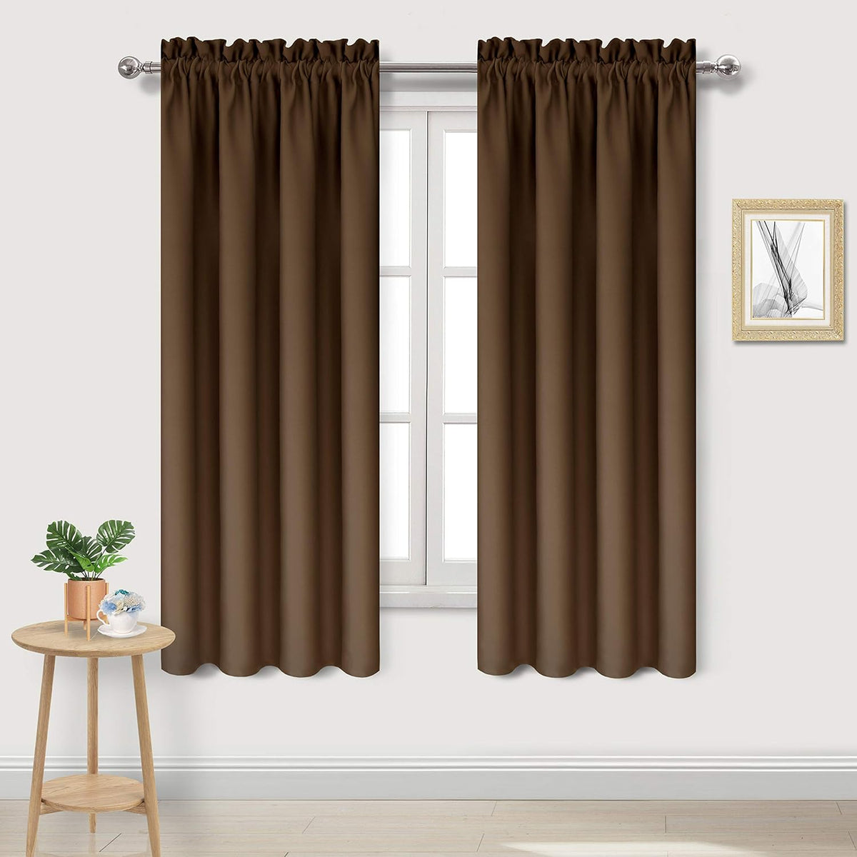 DWCN Blackout Curtains for Bedroom - Thermal Insulated Privacy Energy Saving Rod Pocket Drapes for