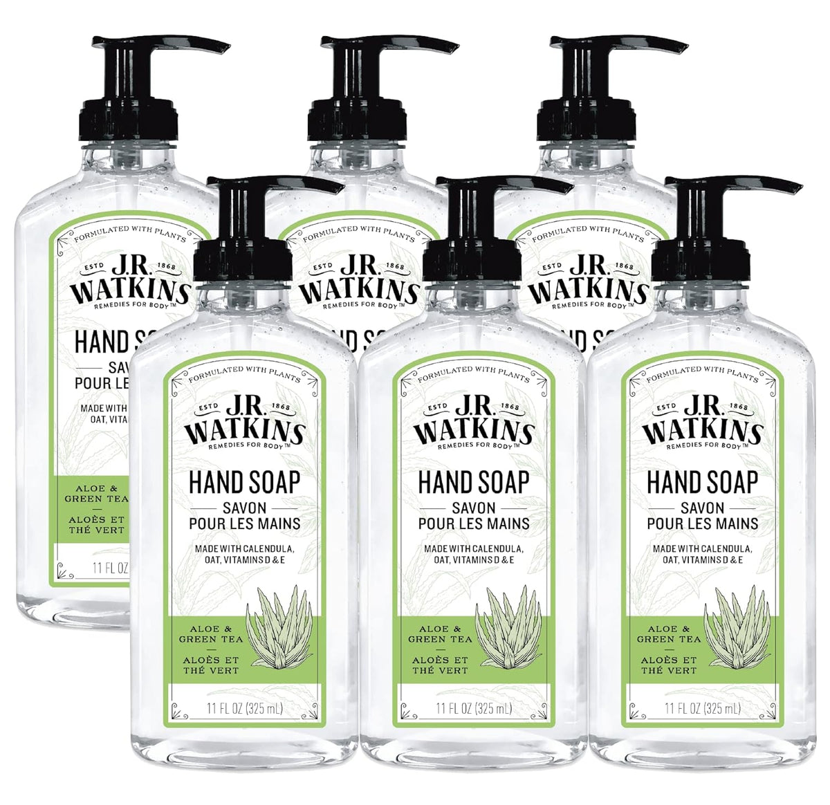 J.R. Watkins Gel Hand Soap, Scented Liquid Hand Wash for Bathroom or?Kitchen, USA Made and Cruelty
