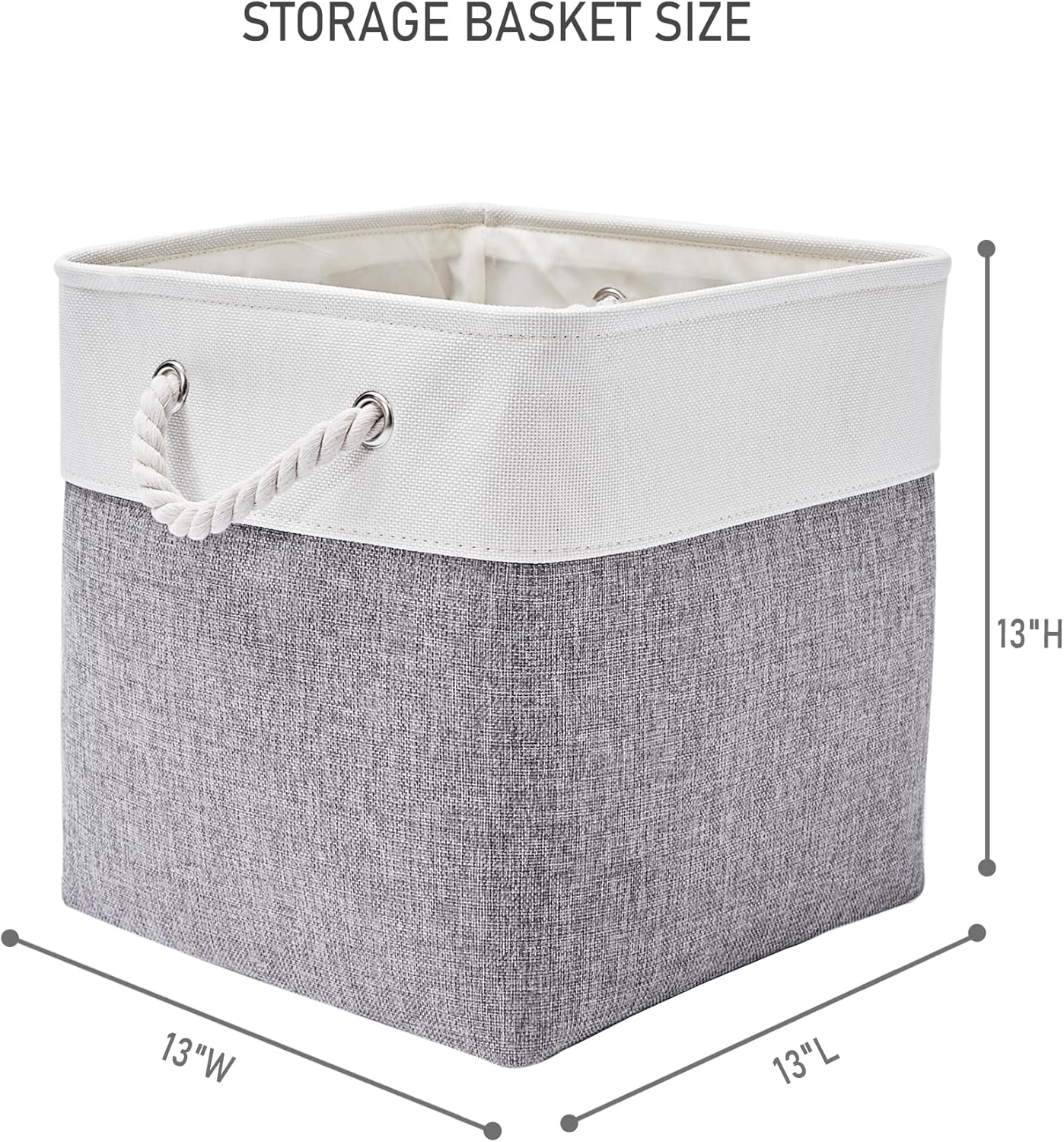13 x 13 Inch Storage Cubes,6 Pack Cube Storage Bins for Shelves，Fabric Collapsible Storage Bins