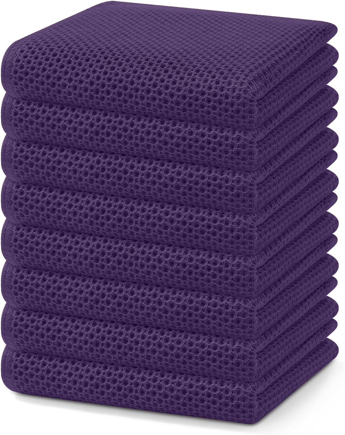 Homaxy 100% Cotton Waffle Weave Kitchen Dish Towels, Ultra Soft Absorbent Quick Drying Cleaning