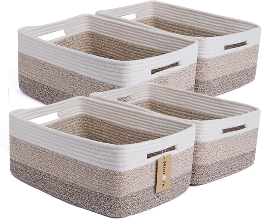 Large Storage Baskets for Organizing, Closet Shelf Baskets for Clothes Blanket Towels, Baby