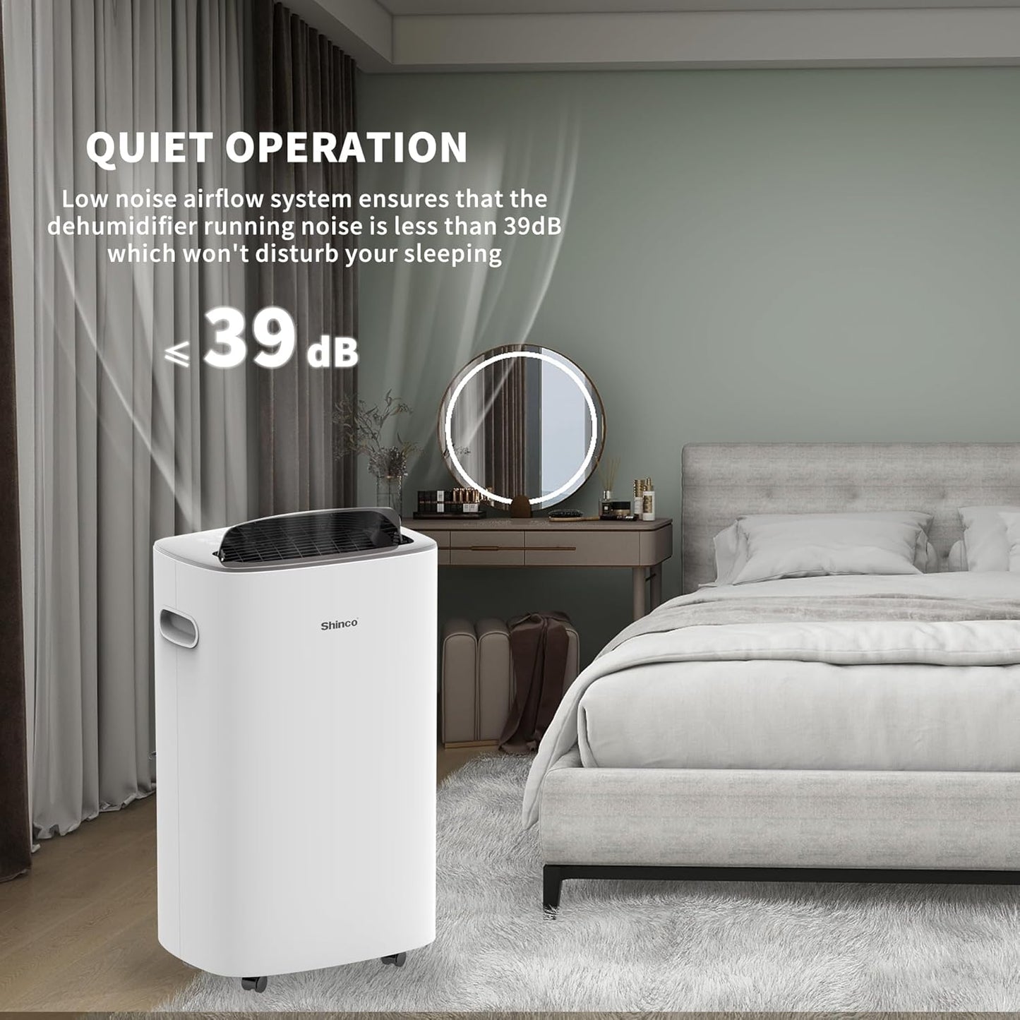 Shinco 86 Pints Dehumidifier for Home and Basements, 5000 Sq.Ft Dehumidifiers with Drain Hose, Auto