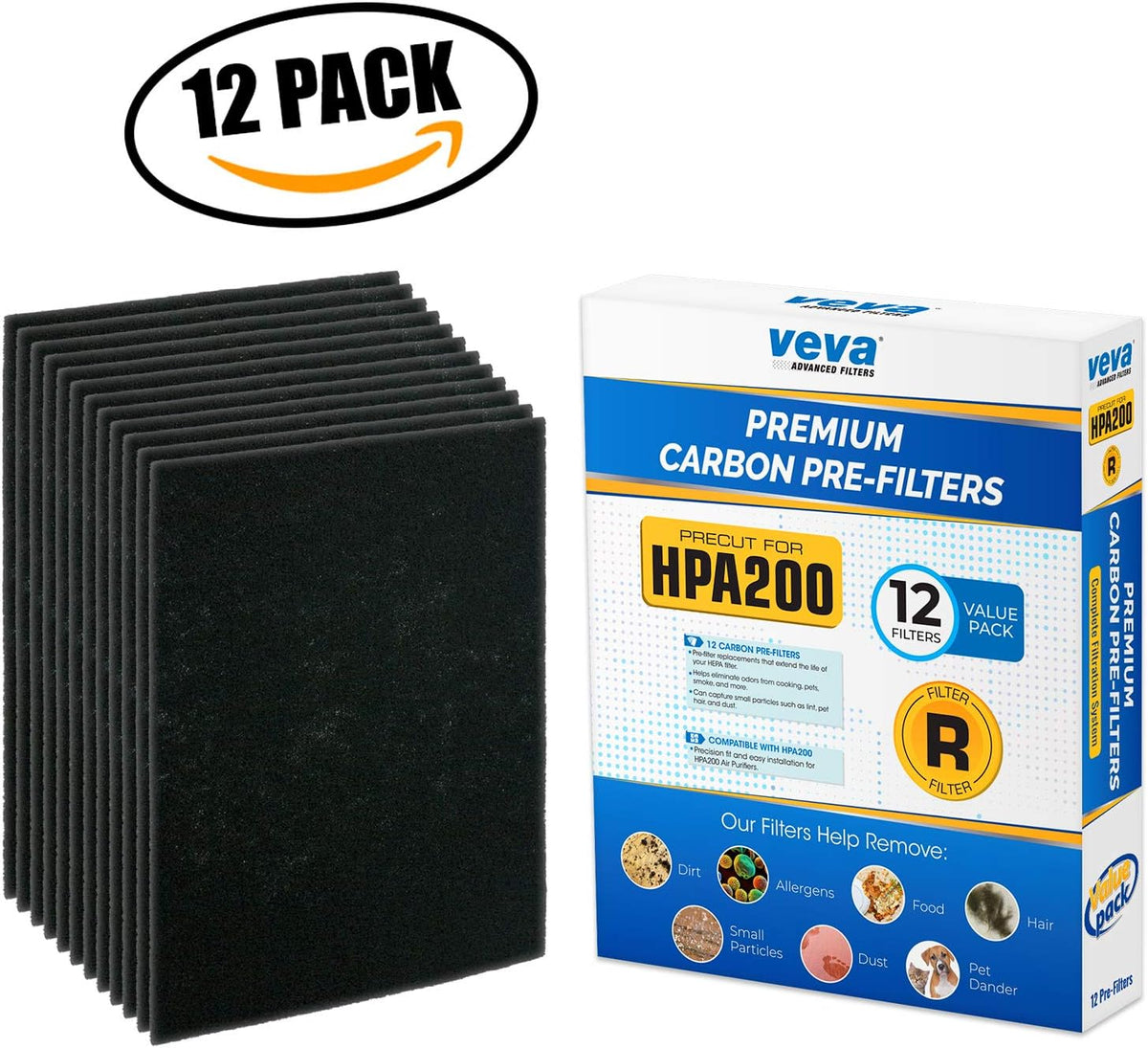 HPA200 Pre-Filters Replacement for Honeywell Air Purifier - 12 Pack - HRF-A200 Filter A Compatible