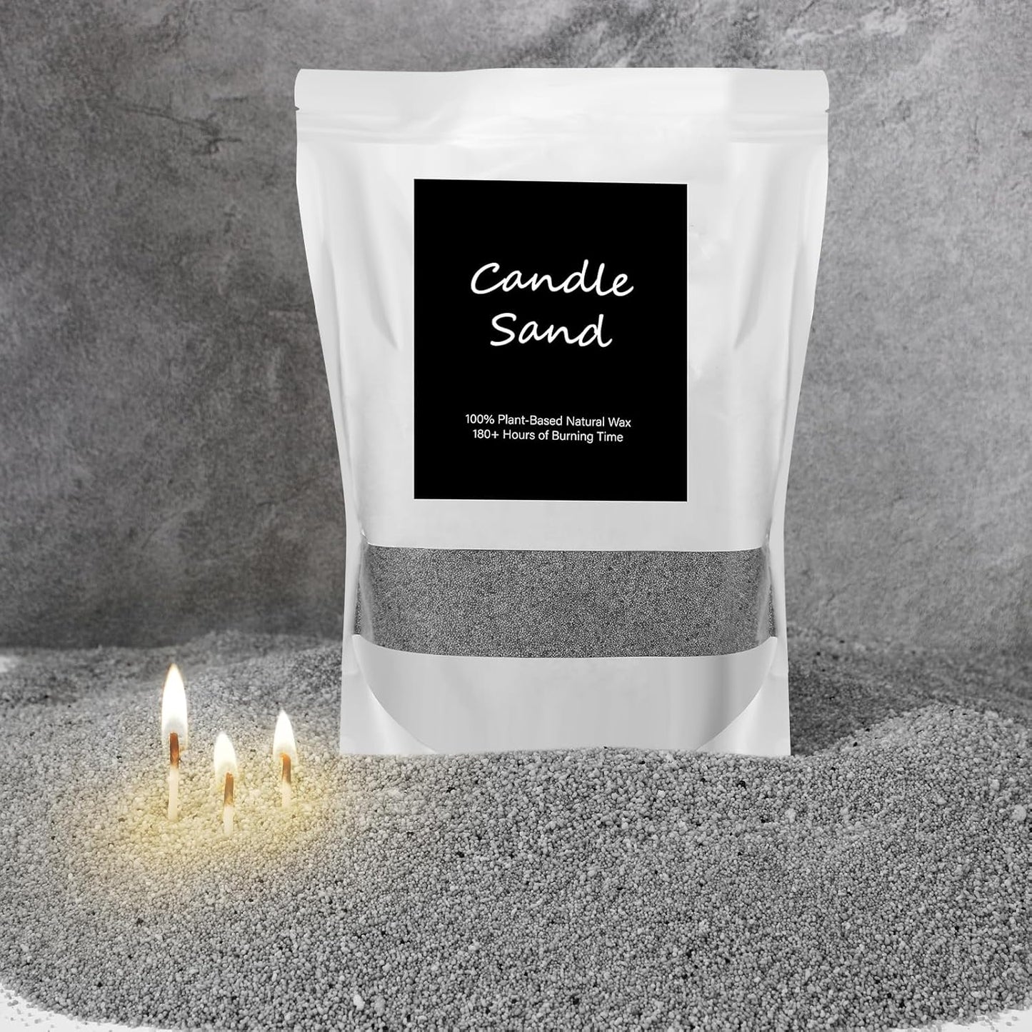 MTLEE Candle Sand 3.3 lb DIY Pearled Candle Making Kit Included 20 Pcs Wicks and Refillable Beaded