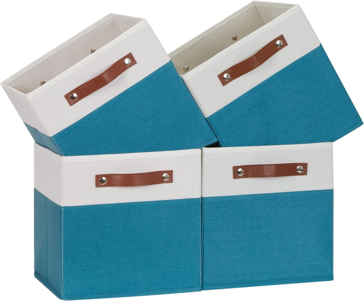 Temary Storage Cube Bins 11 Cube Storage Bins Storage Baskets for Closet, Shelves 4 Pack Fabric