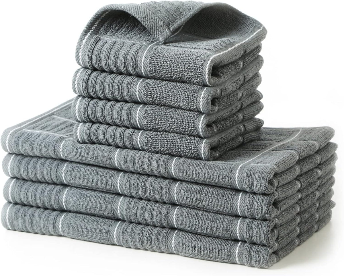 Glynniss Kitchen Towels and Dishcloths Set, Dish Towels and Dish Rags for Washing Dishes, for