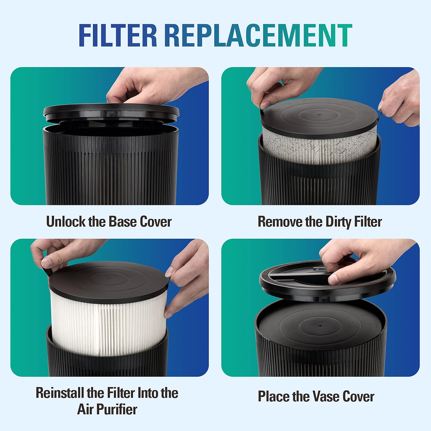 STEALTH Air Purifiers for Home Allergies Pets Hair Dander Pollen Up to 1345 Ft²/H, H13 True HEPA