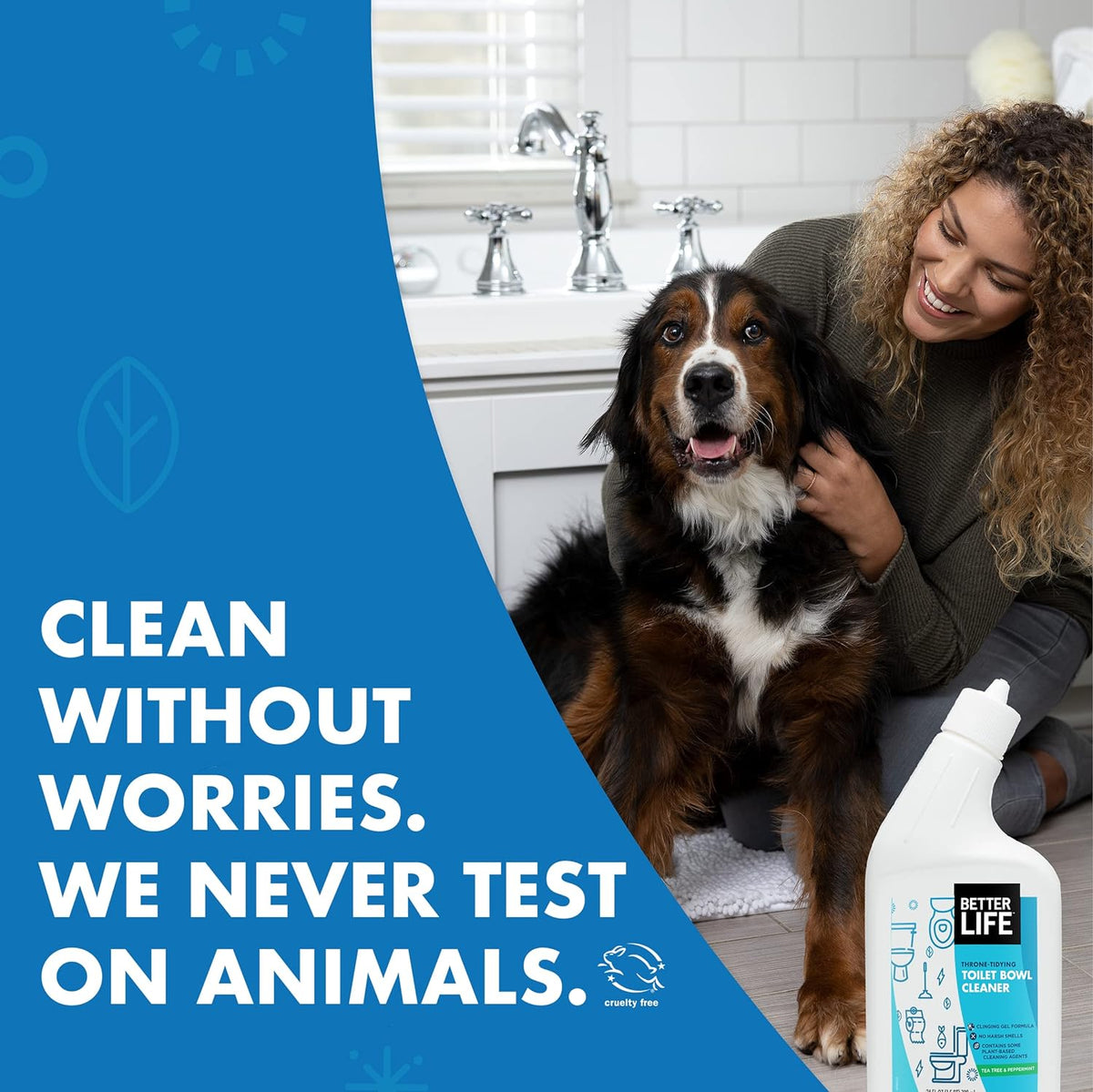 Better Life Toilet Bowl Cleaner, Plant-derived, Stain & Odor Remover, Tea Tree & Peppermint Scent