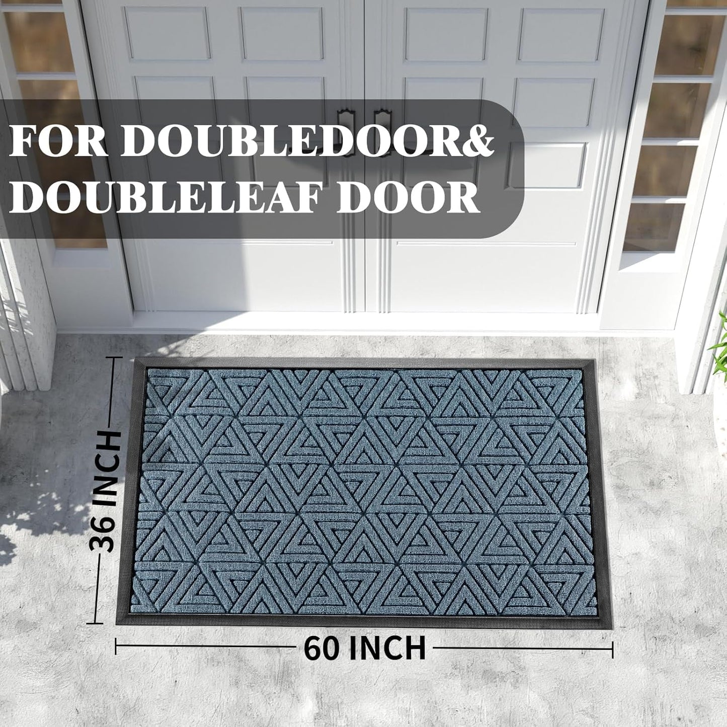 Yimobra Extra Large Door Mat 60x32, All-Weather Waterproof Non-Slip Welcome Matt Outdoor, Heavy