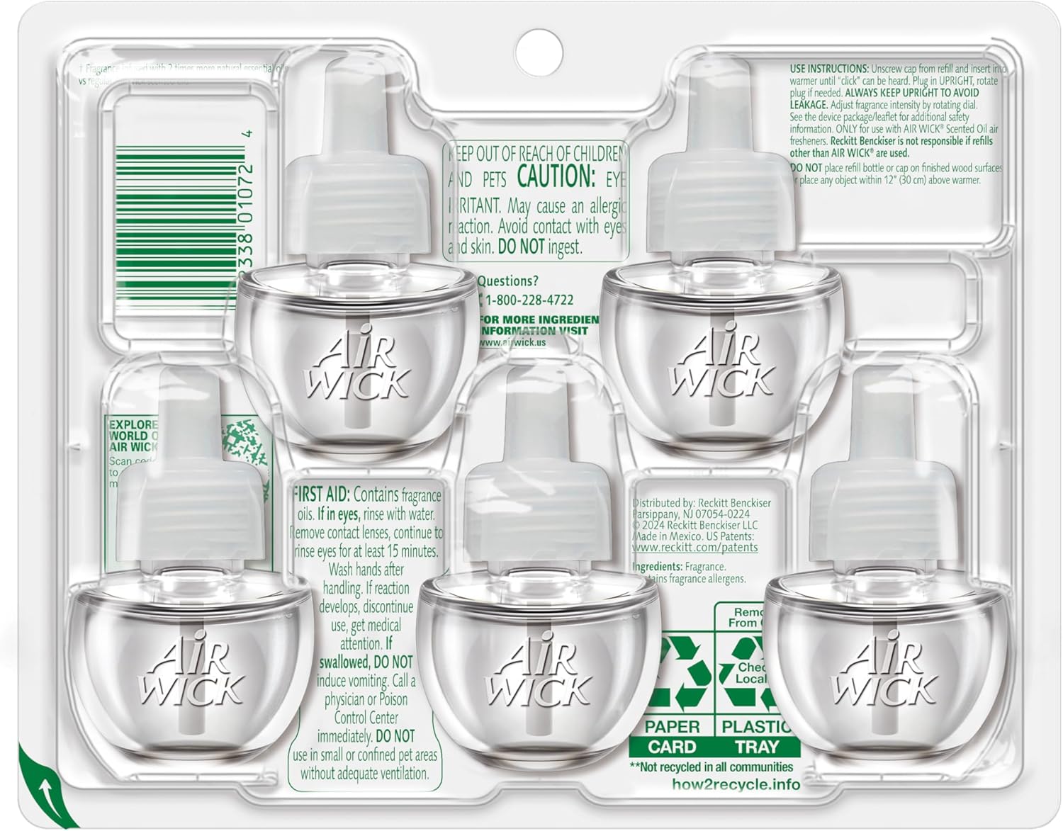 AIR WICK Scented Oil - Vibrant Refill Island Coconut & Warm Sands 5 ct.