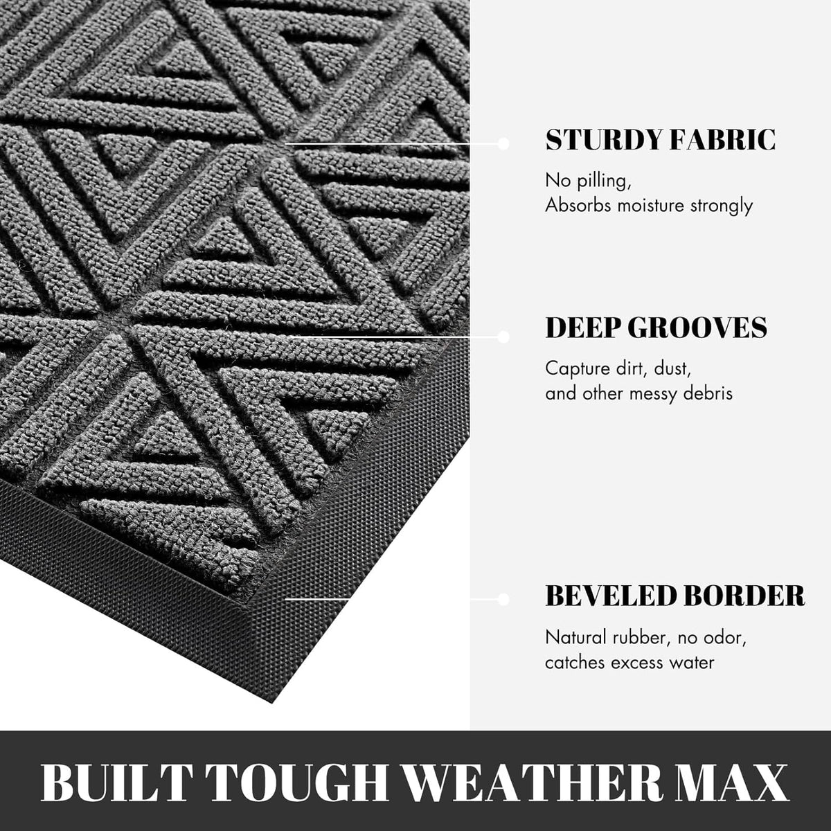 Yimobra Extra Large Door Mat 60x32, All-Weather Waterproof Non-Slip Welcome Matt Outdoor, Heavy