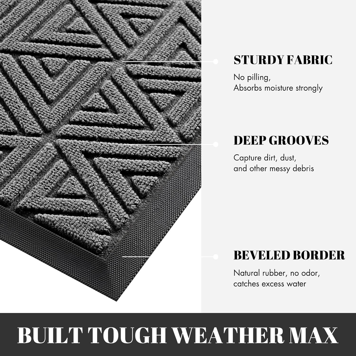 Yimobra Extra Large Door Mat 60x32, All-Weather Waterproof Non-Slip Welcome Matt Outdoor, Heavy