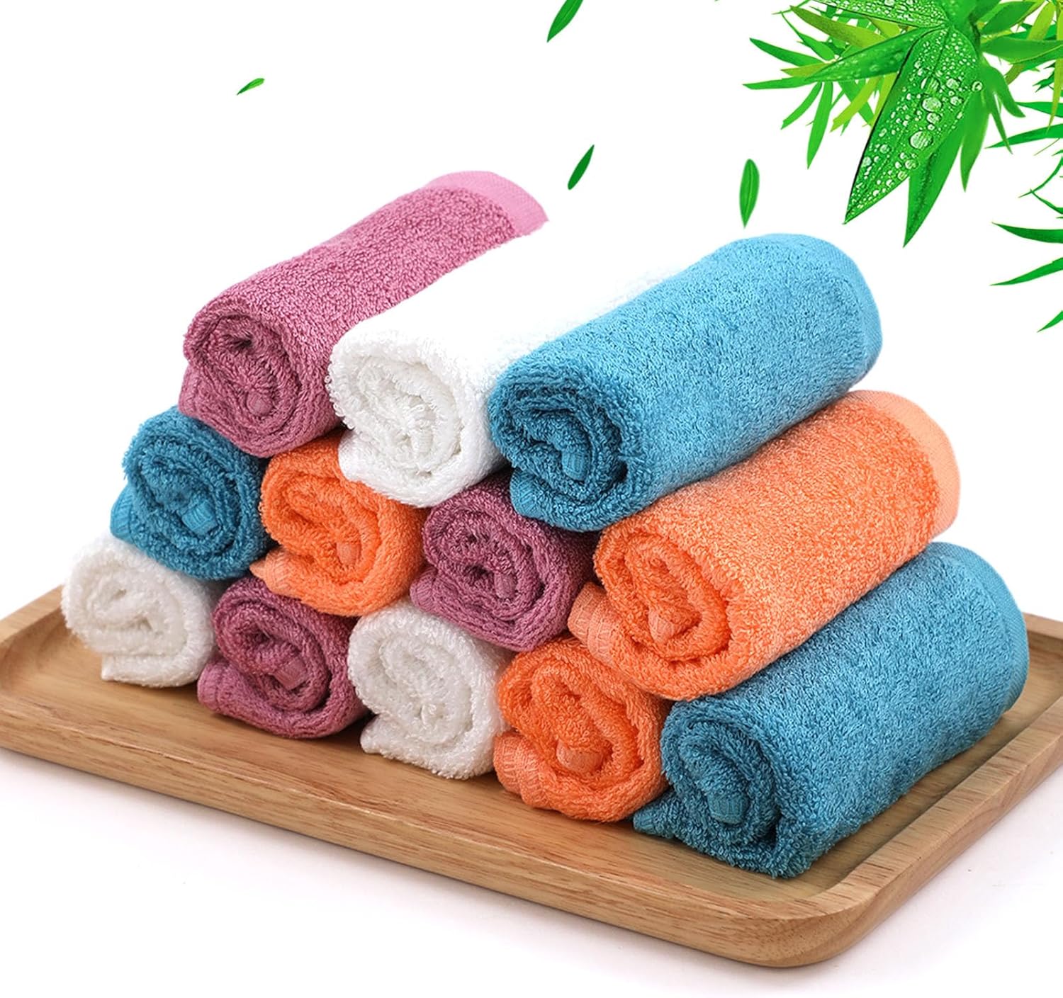 JEFFSUN Dish Cloths 12 Pack, 10x14 inch Small Kitchen Washcloths, Lint Free Fast Dry Reusable