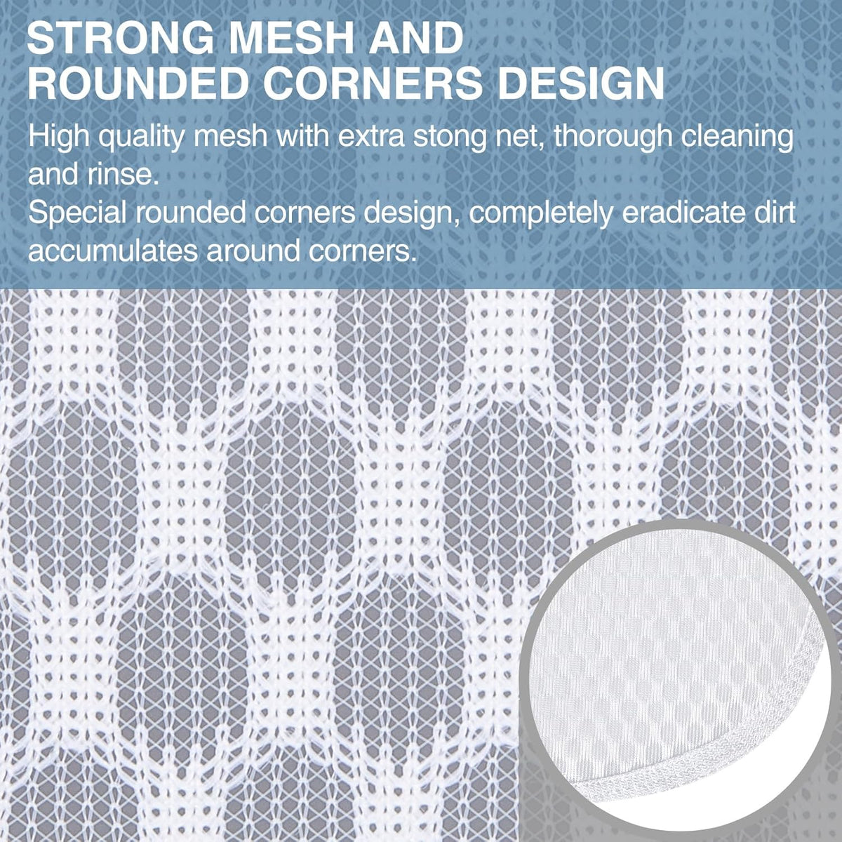 3 pcs Durable Honeycomb Mesh Laundry Bags for Delicates 16" x 19" (2 Large) 12" x 15" (1 Medium)