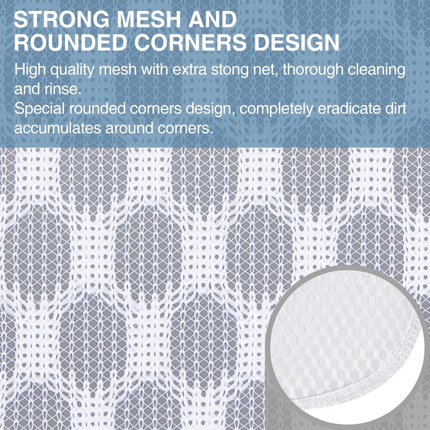 3 pcs Durable Honeycomb Mesh Laundry Bags for Delicates 16" x 19" (3 Large)