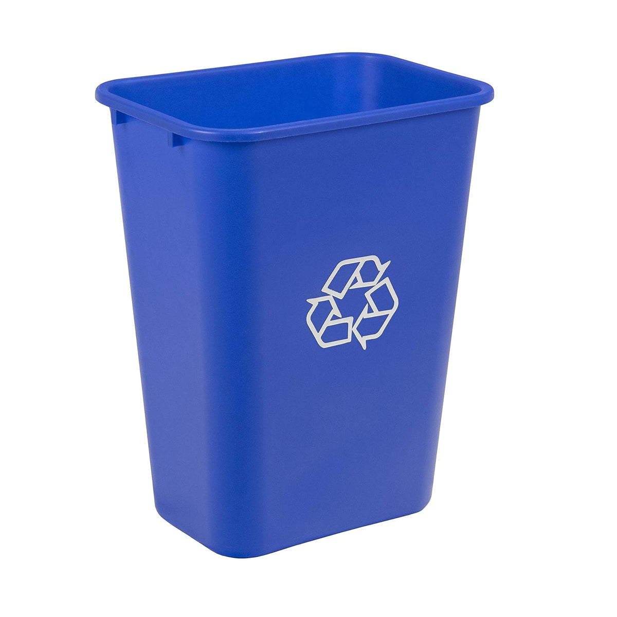 Amazon Basics Trash Can, Rectangular Commercial Office Wastebasket, Recycle Logo, 10 Gallon (Pack
