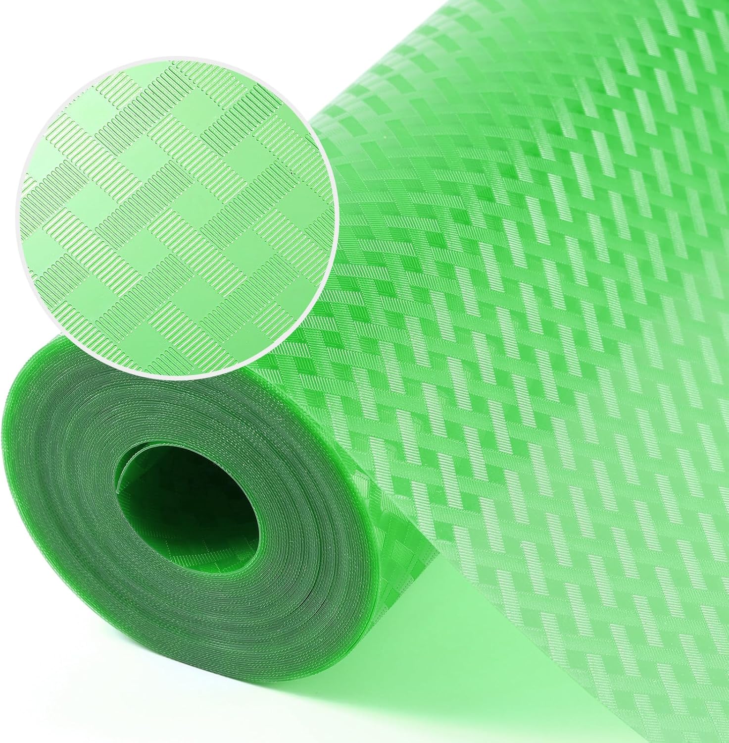 Green Fridge Liner Shelf Liners for Kitchen Cabinet Refrigerator Liners Waterproof & Oil-Proof
