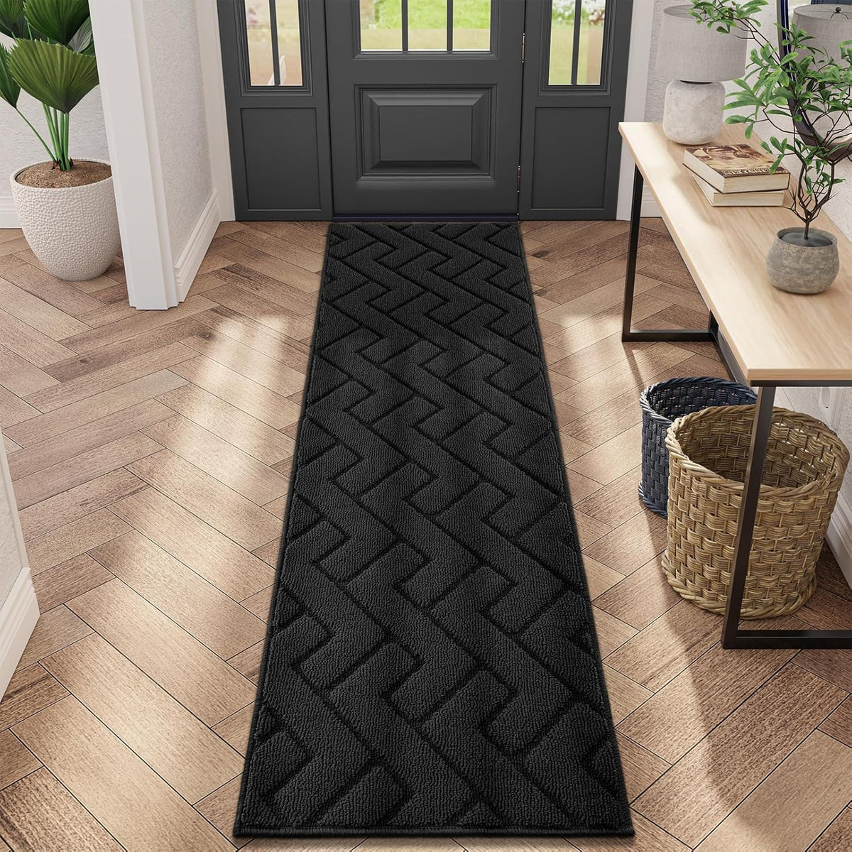 hicorfe Indoor Doormat,Front Back Door Mat Rubber Backing Non Slip Door Mats 20"x59" Absorbent