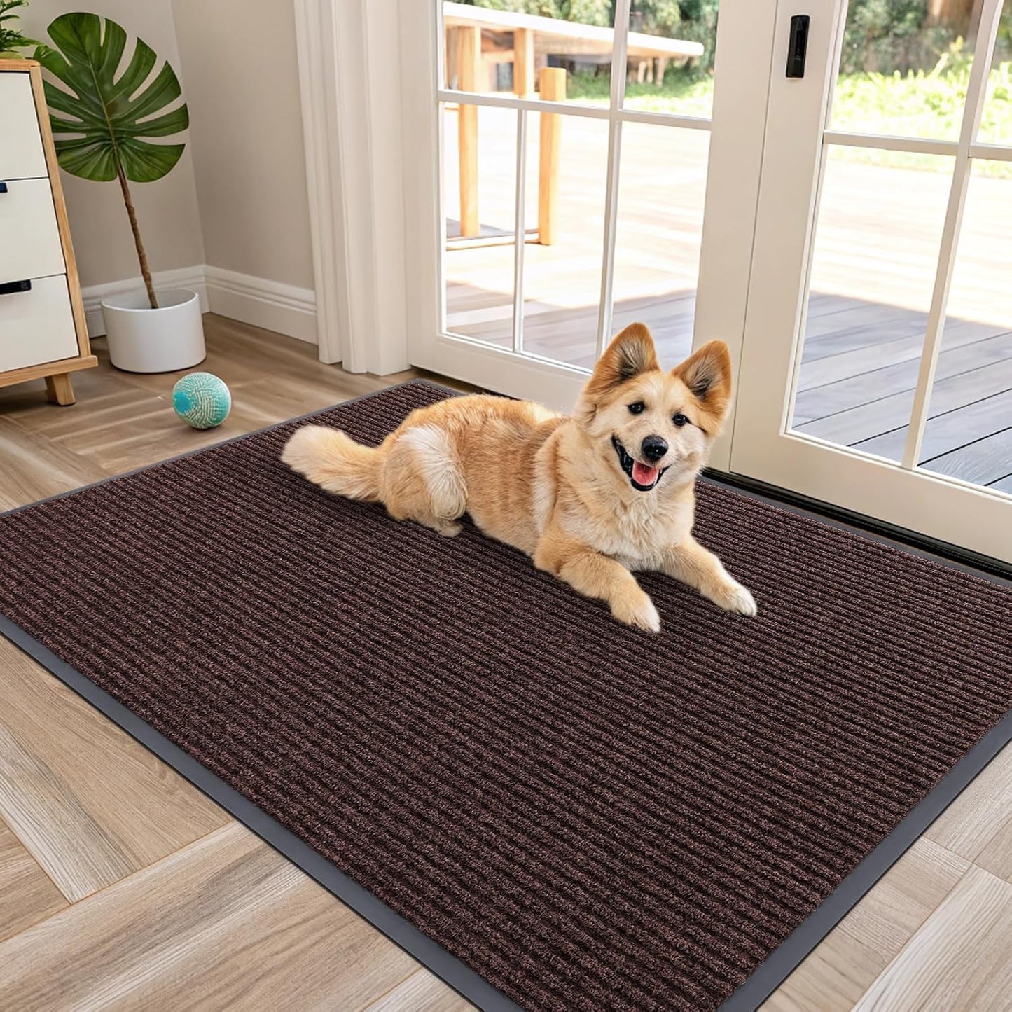 OLANLY Front Door Mat Indoor Outdoor Entrance, Waterproof Heavy Duty Doormat, Fade Resistant, Low