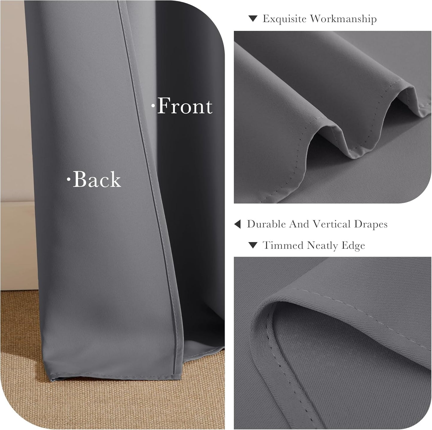 PONY DANCE Cafe Curtains 24 inch Length, Short Blackout Drapes for Bathroom Kitchen, Thermal