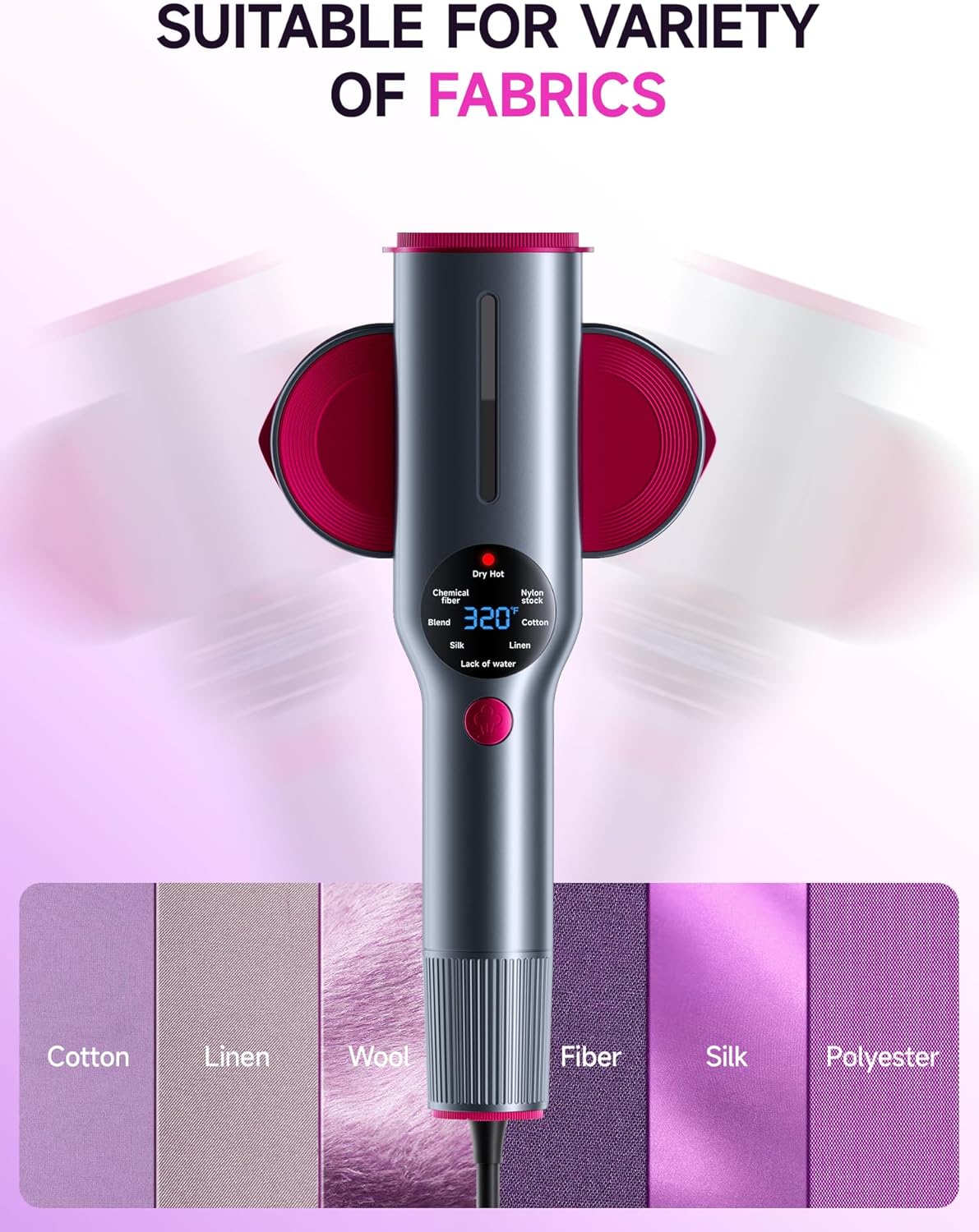 DRFLASH 2-in-1 Steamer & Iron for Clothes,15s Fast Heat-up 1200W Portable Handheld Garment